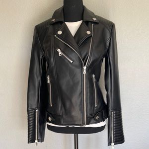 Kendall + Kylie NWT PU black moto style jacket size S.